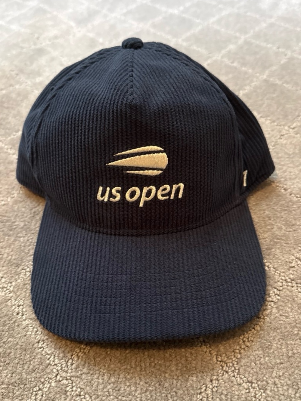 US Open Navy Corduroy Hat with White Embroidered Logo